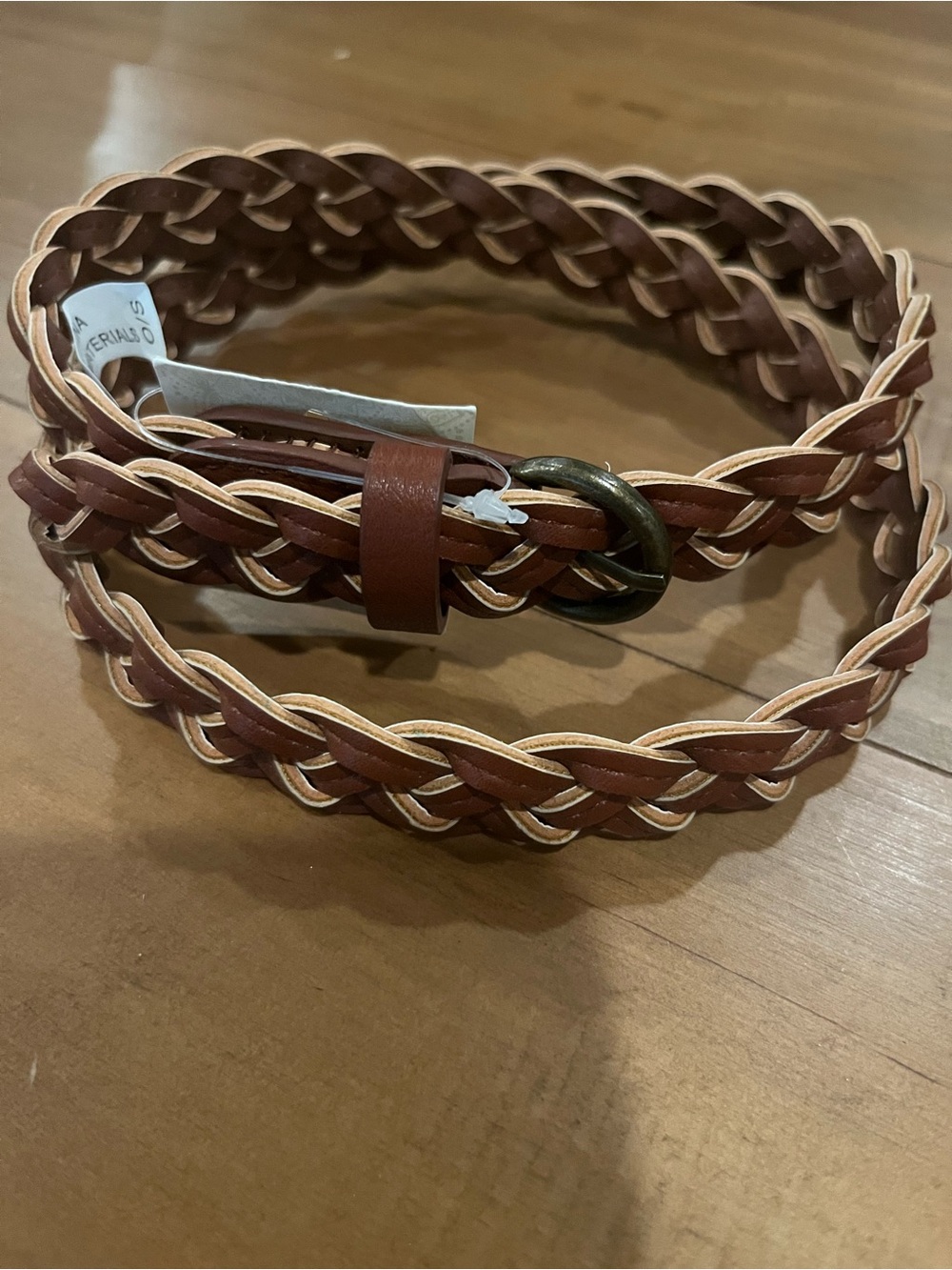 NWT Altar’d State Braided Belt - Brown 36”